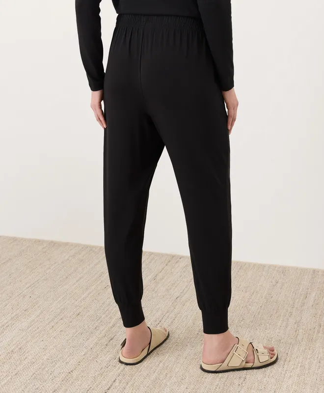 PACT Women's Black Luxe Essential Jogger XS 3