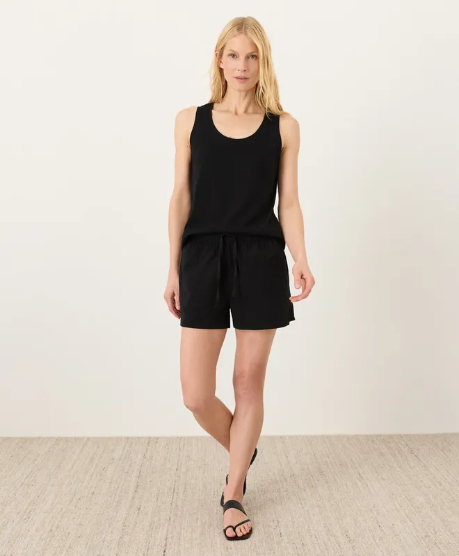 PACT Women's Black Luxe Essential Short S 2