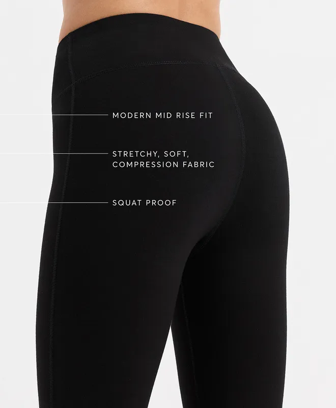 PACT Women's Black On the Go-To Contour Bootcut Legging L1 3