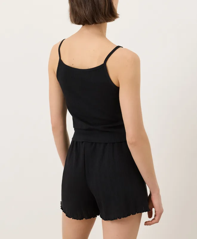 PACT Women's Black Pointelle Cami XS 3