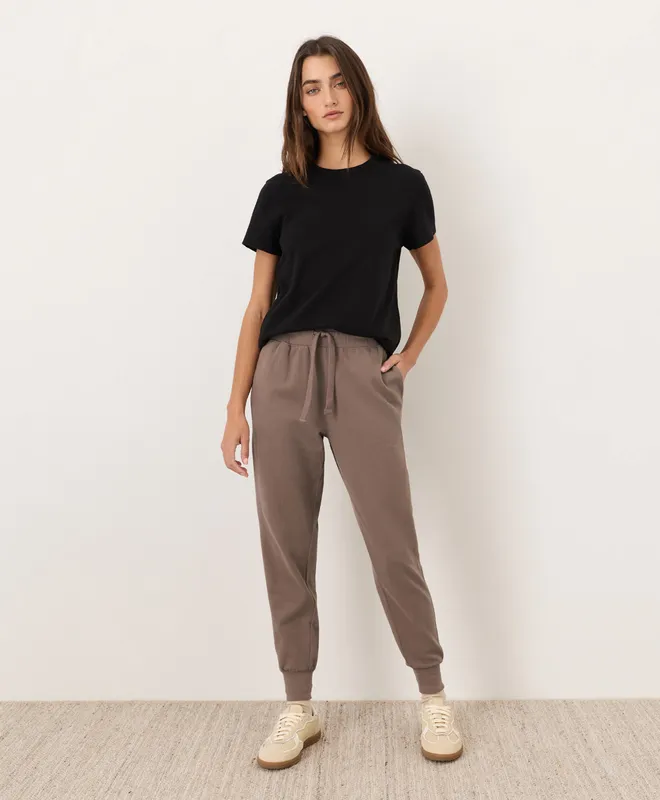 PACT Women's Black Soft-Slub Essential Crewneck Tee XS 3