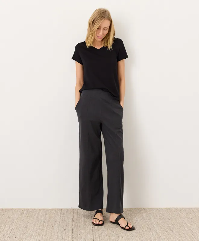 PACT Women's Black Softspun Essential V-Neck Tee XS 3