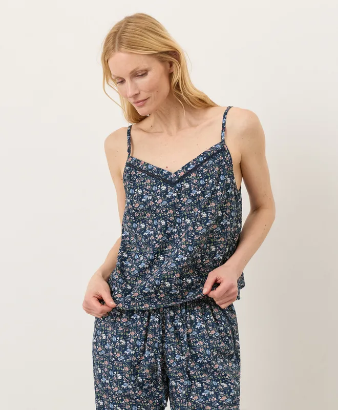 PACT Women's Ditsy Dayspring Breezy Cotton Sleep Cami XS 5