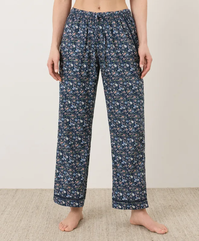 PACT Women's Ditsy Dayspring Breezy Cotton Sleep Pant XS