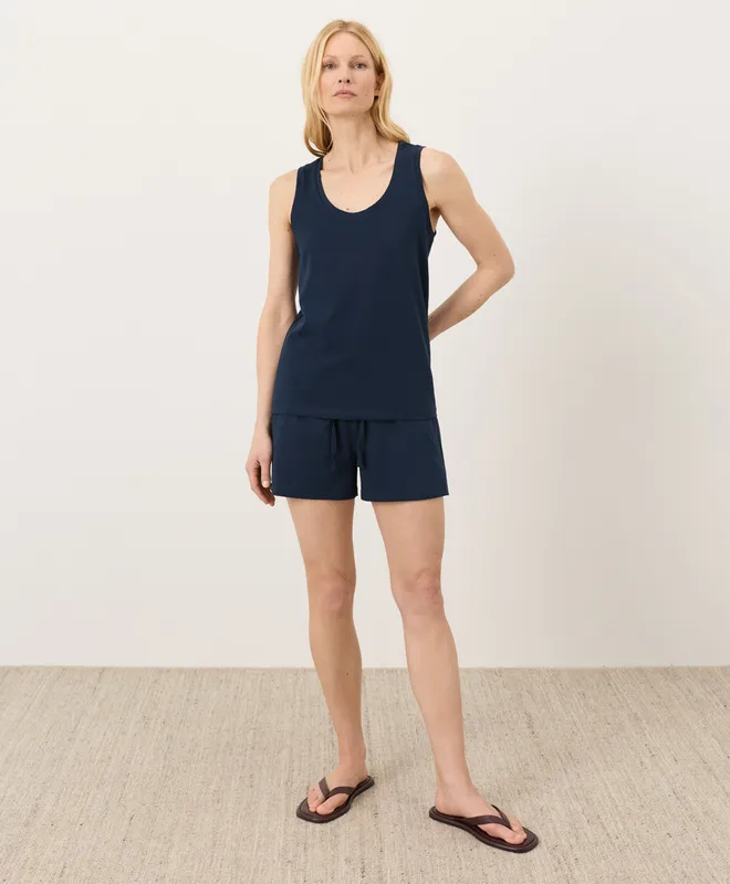 PACT Women's Navy Luxe Essential Short XS 2