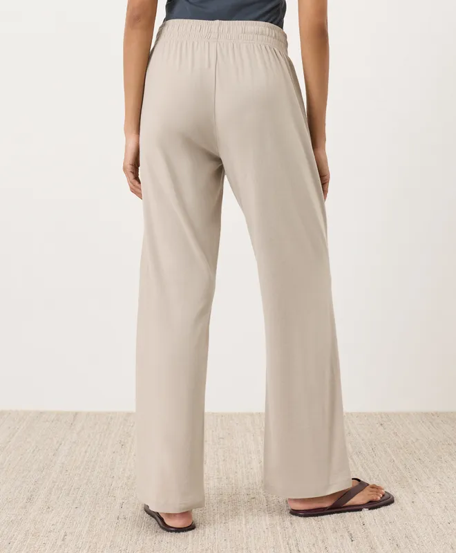 PACT Women's Nickel Grey Luxe Essential Lounge Pant M 3