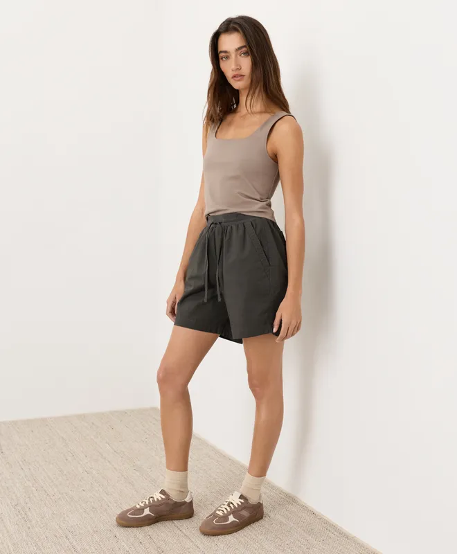 PACT Women's Oak Stretch Poplin Short XS 3