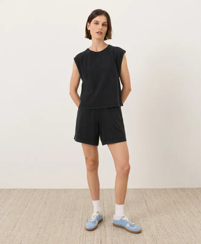 PACT Women's Washed Black Weekends Beach Short XS 2