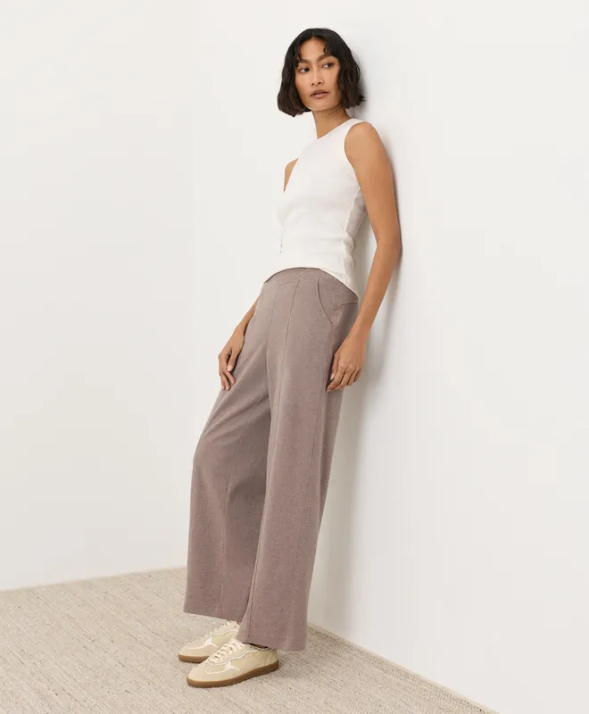 Women’s Airplane Pintuck Wide Leg Pant made with Organic Cotton 4