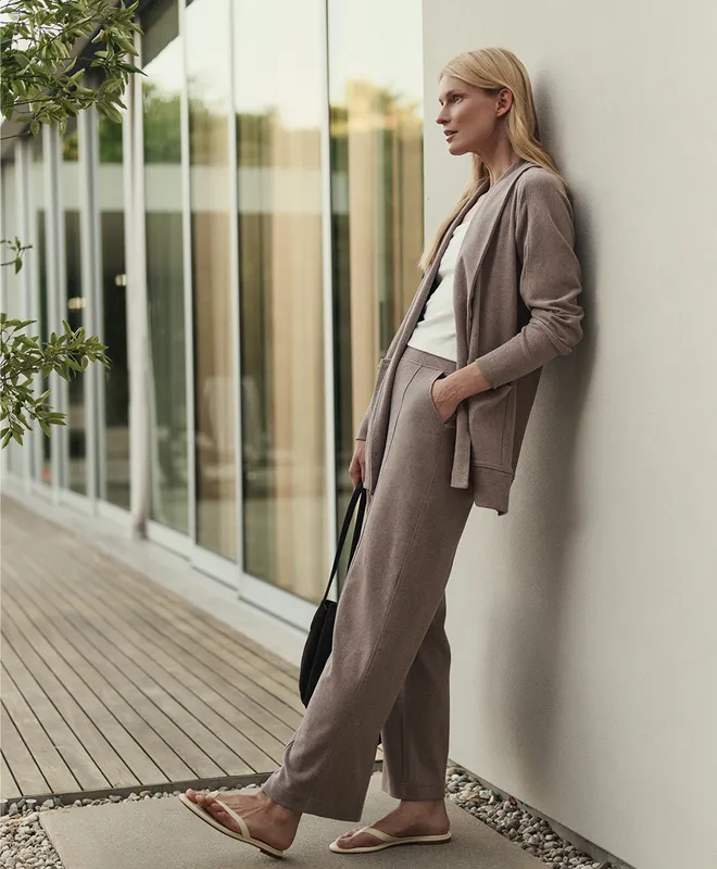 Women’s Airplane Pintuck Wide Leg Pant made with Organic Cotton 8