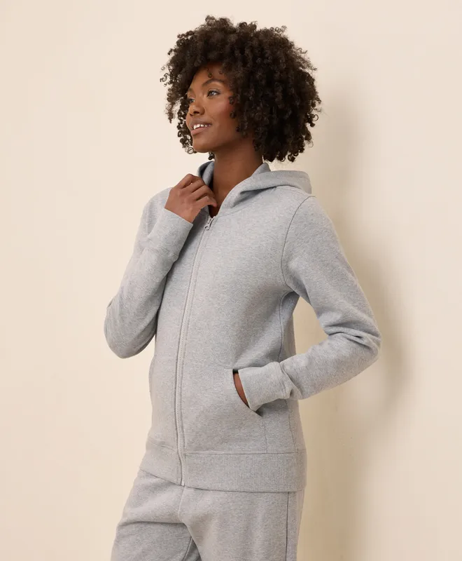 Women’s Brushed Fleece Zip Hoodie made with Organic Cotton 5