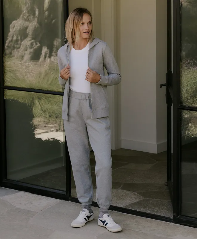 Women’s Brushed Fleece Zip Hoodie made with Organic Cotton 9