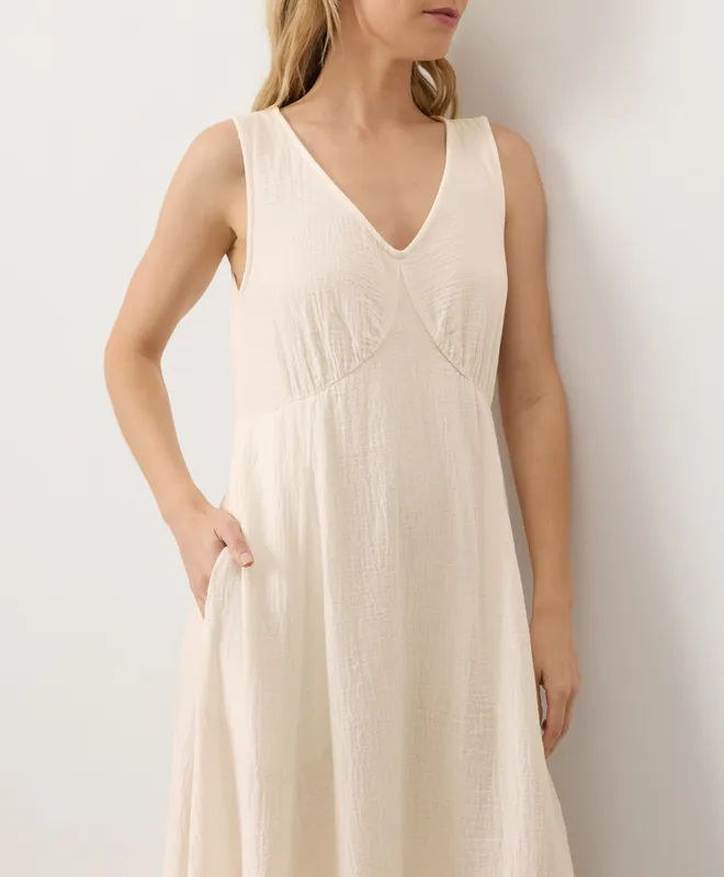 Women’s Coastal Double Gauze Beach To Brunch Maxi Dress made with Organic Cotton 5