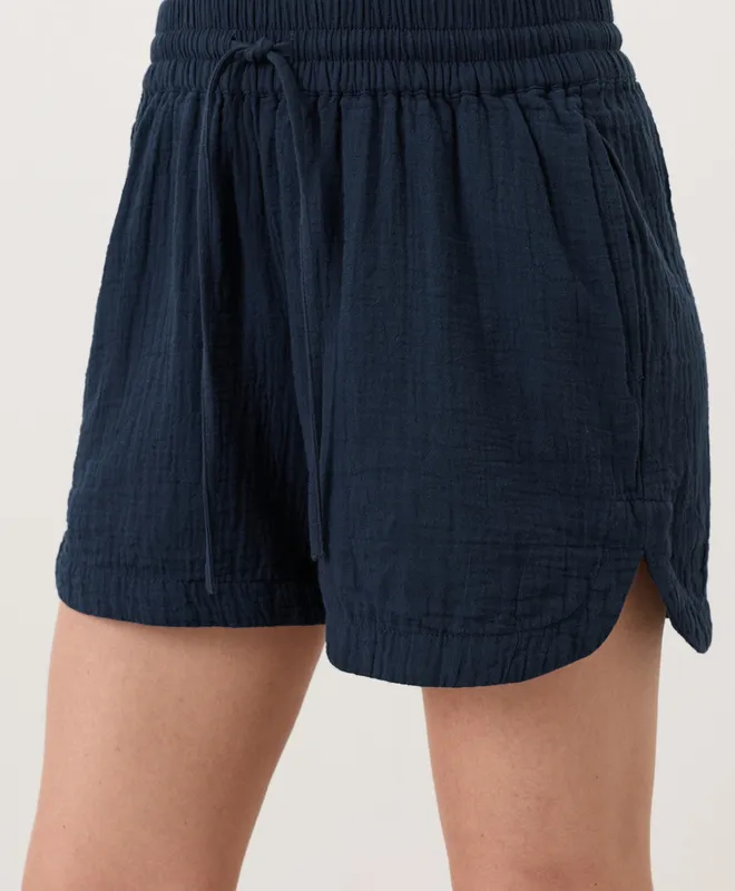 Women’s Coastal Double Gauze Curved Hem Short made with Organic Cotton 6
