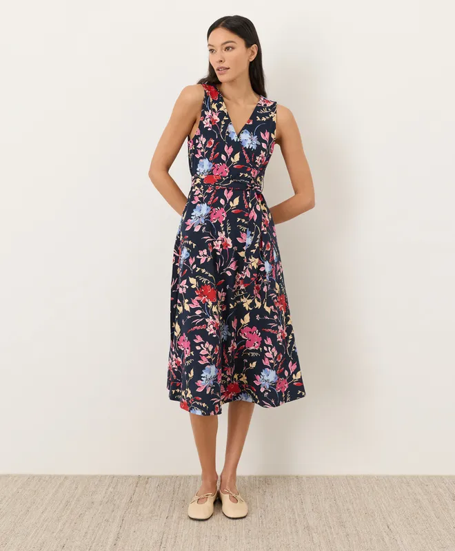 Women’s Fit & Flare Easy V-neck Dress made with Organic Cotton 8