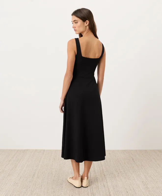 Women’s Fit & Flare Square Neck Dress made with Organic Cotton 3