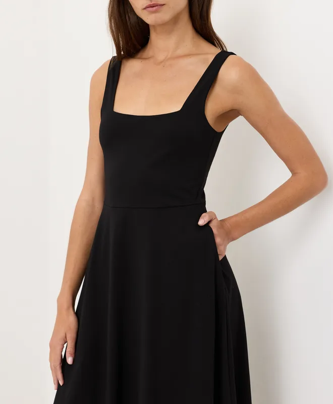 Women’s Fit & Flare Square Neck Dress made with Organic Cotton 5