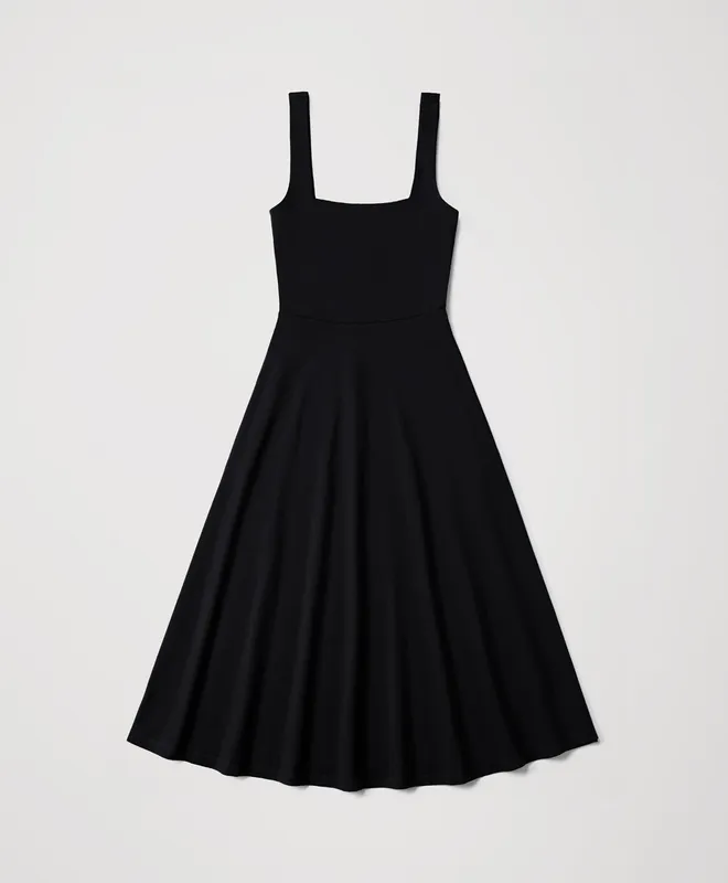 Women’s Fit & Flare Square Neck Dress made with Organic Cotton 6