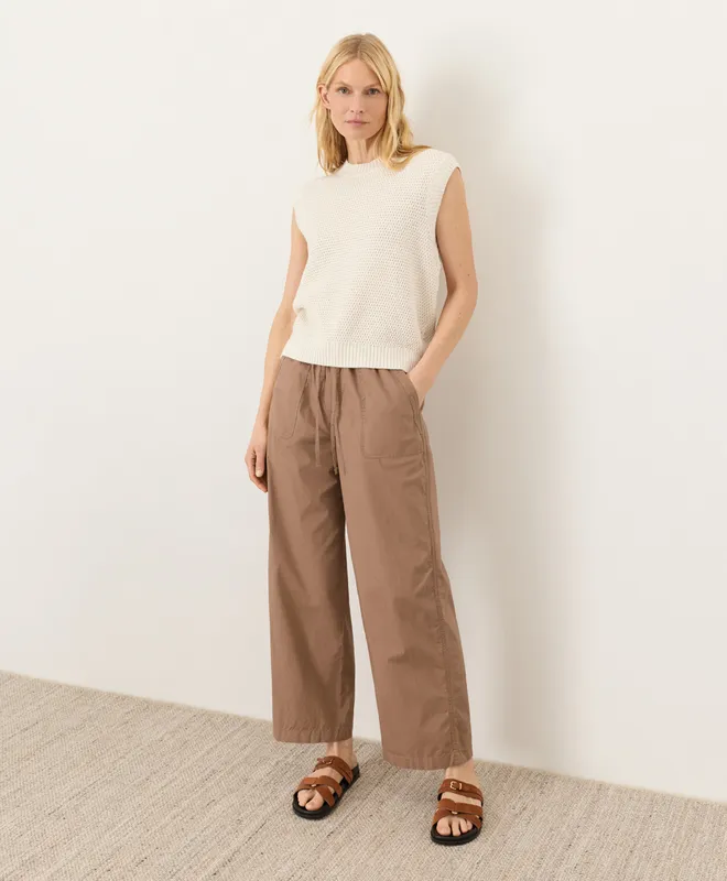 Women’s Stretch Poplin Wide Leg Pant made with Organic Cotton 3