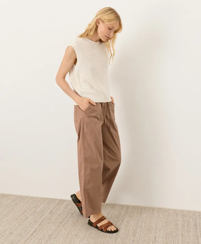 Women’s Stretch Poplin Wide Leg Pant made with Organic Cotton 4