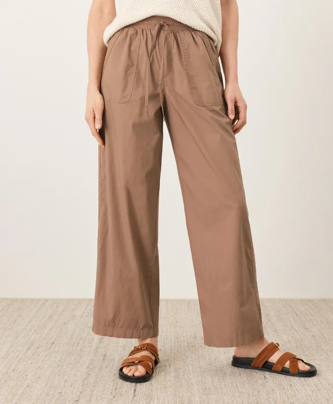 Women’s Stretch Poplin Wide Leg Pant made with Organic Cotton 8
