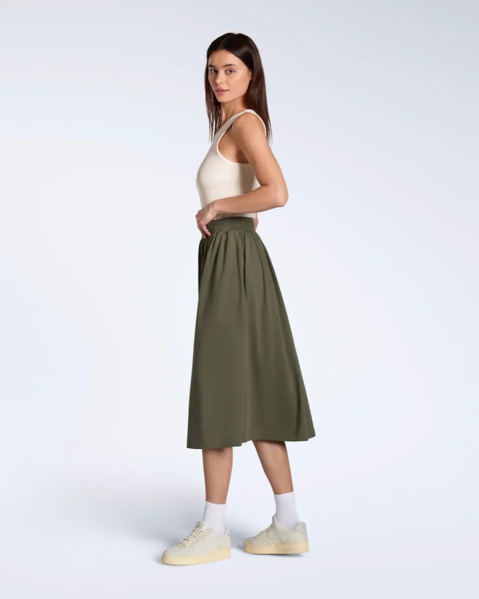 Gathered Organic Midi Skirt 11