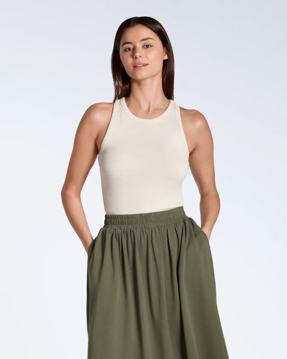 Gathered Organic Midi Skirt 8