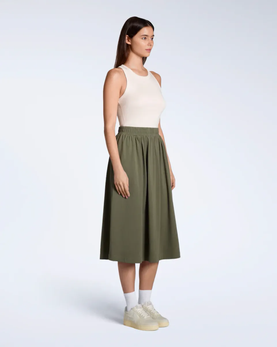 Gathered Organic Midi Skirt 9