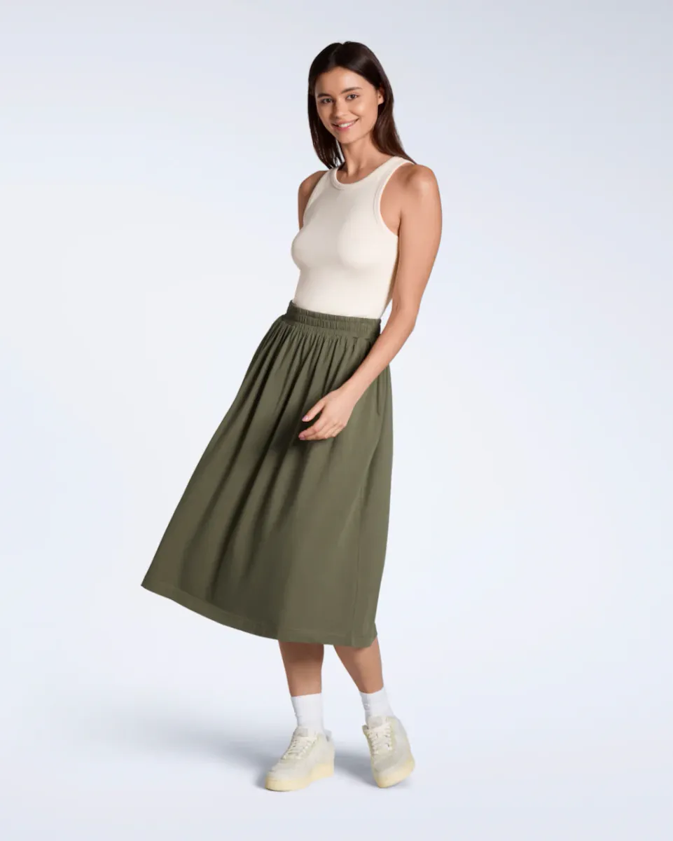 Gathered Organic Midi Skirt 10