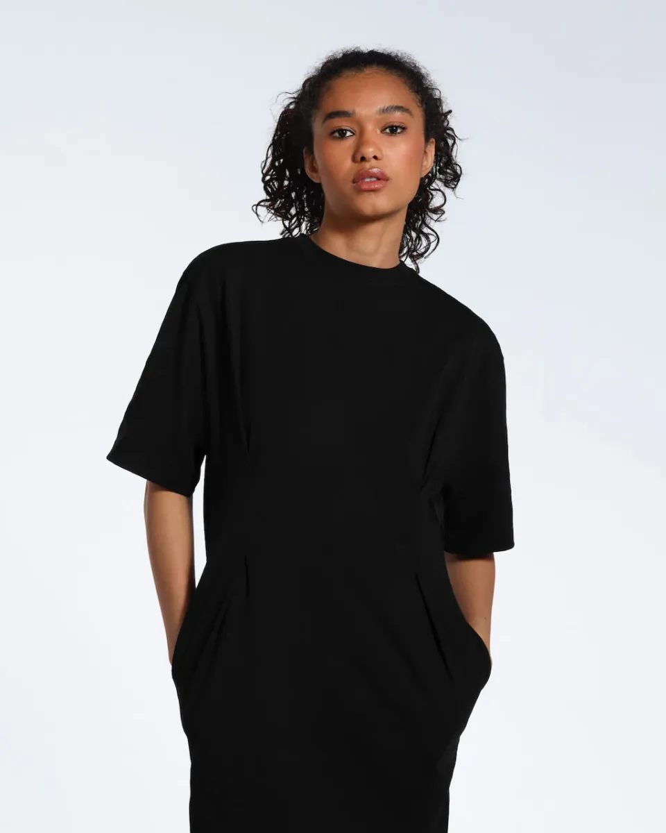 Pleated Waist Organic T-Shirt Dress 2