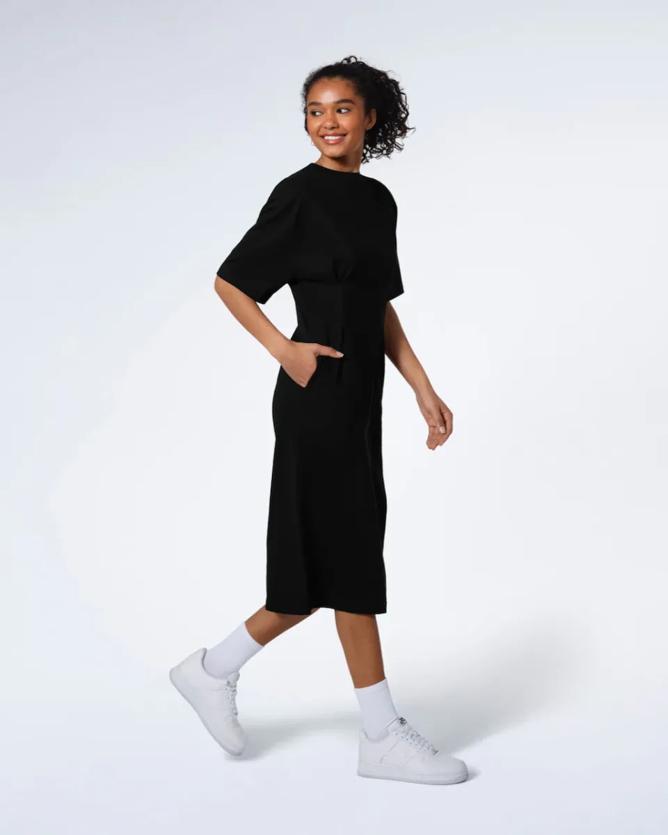 Pleated Waist Organic T-Shirt Dress 3