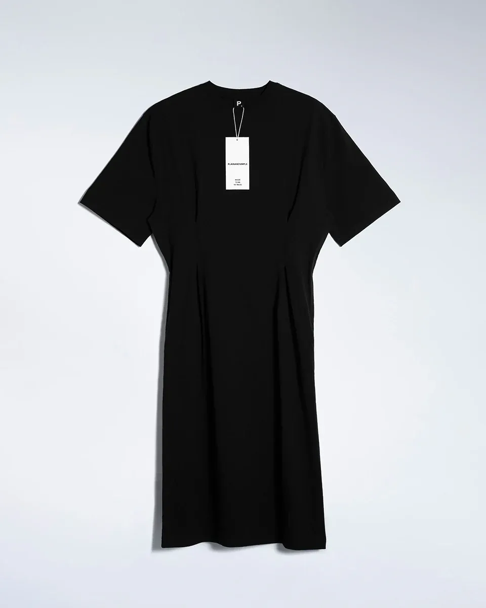 Pleated Waist Organic T-Shirt Dress 7
