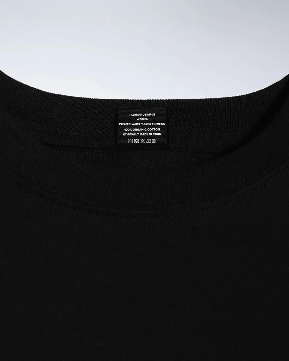 Pleated Waist Organic T-Shirt Dress 8