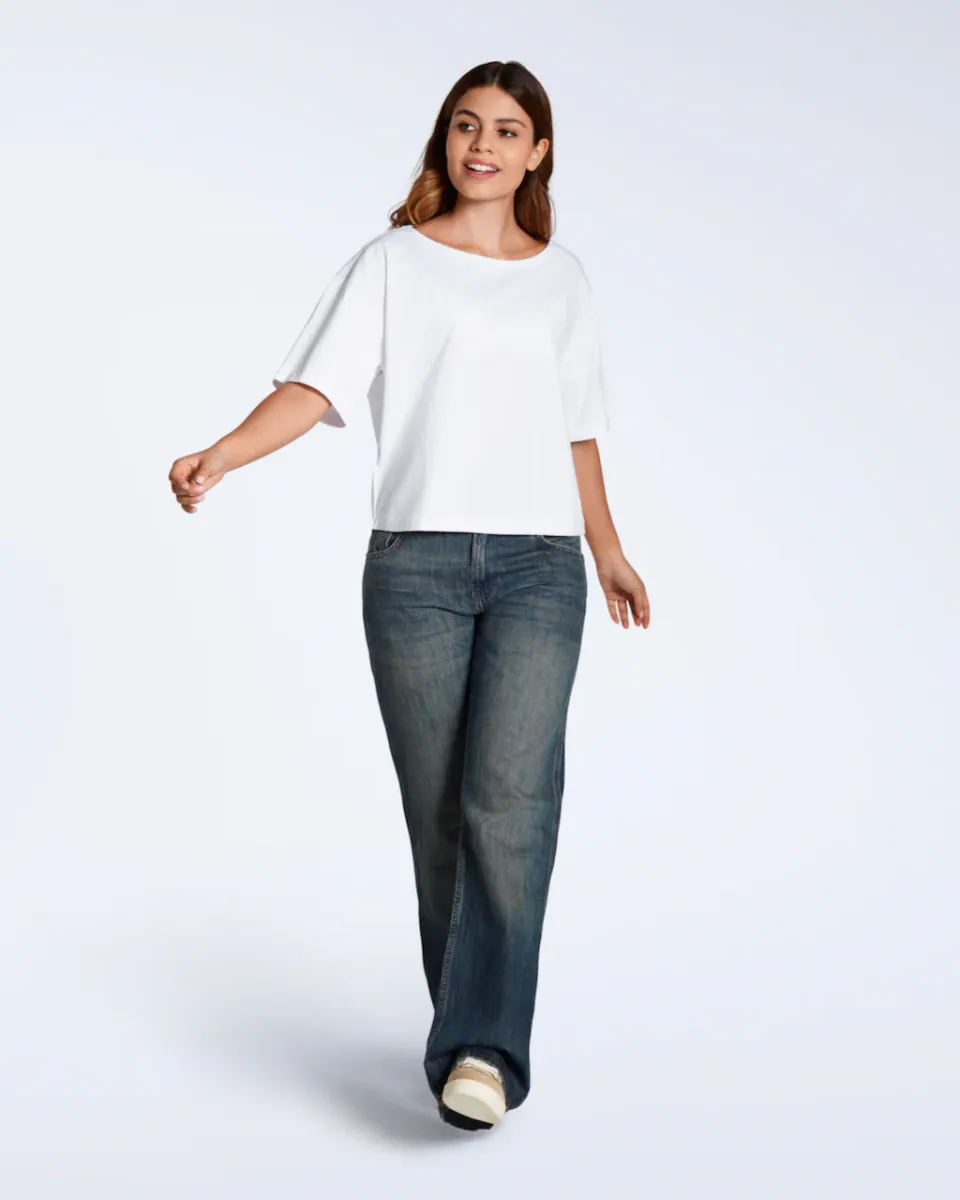 Wide Boat Neck Organic T-Shirt 2