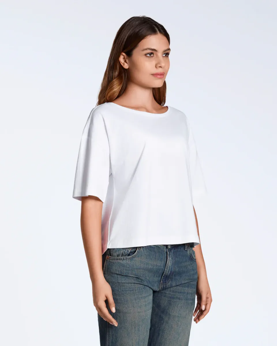 Wide Boat Neck Organic T-Shirt 3