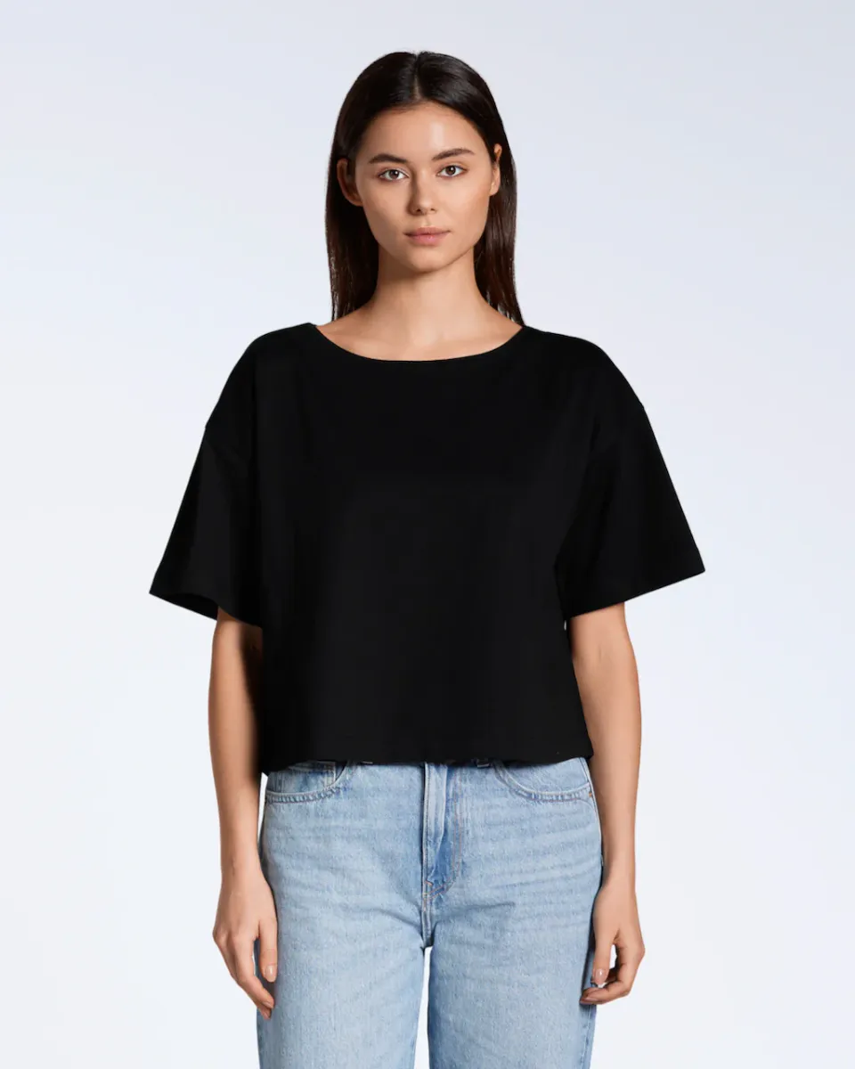 Wide Boat Neck Organic T-Shirt 7