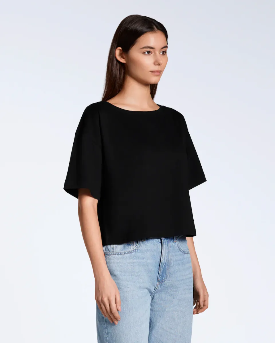 Wide Boat Neck Organic T-Shirt 9