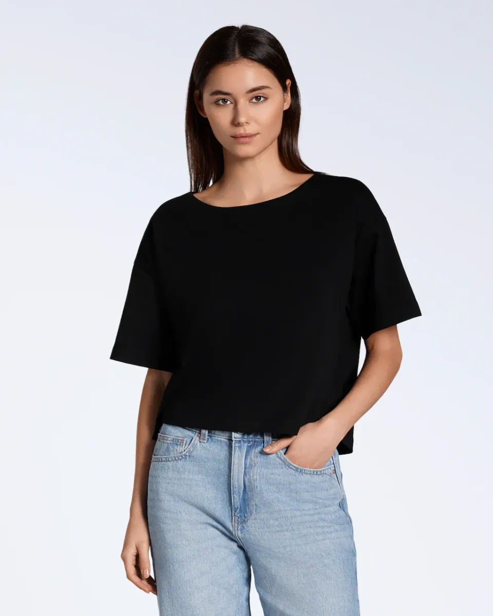 Wide Boat Neck Organic T-Shirt 10