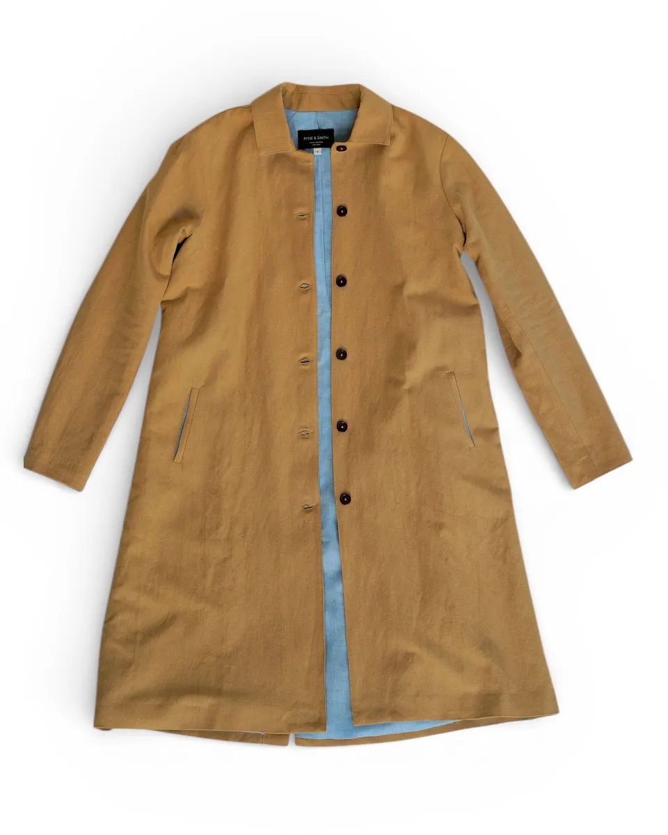 Coat No.11 in Lark Tan Cotton Linen Canvas 8