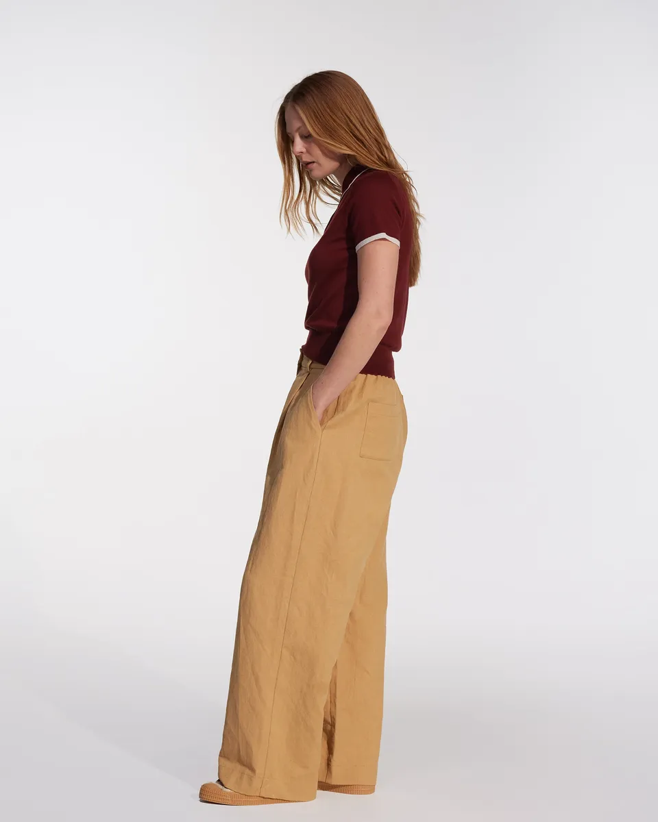 Cotton Linen Trousers No.16 in Lark Tan 5