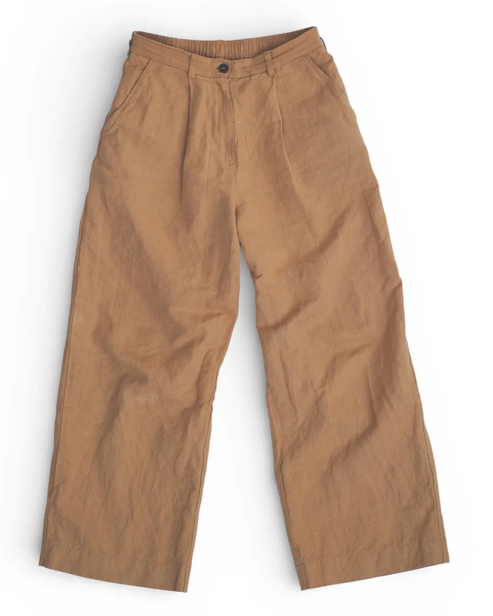 Cotton Linen Trousers No.16 in Lark Tan 6