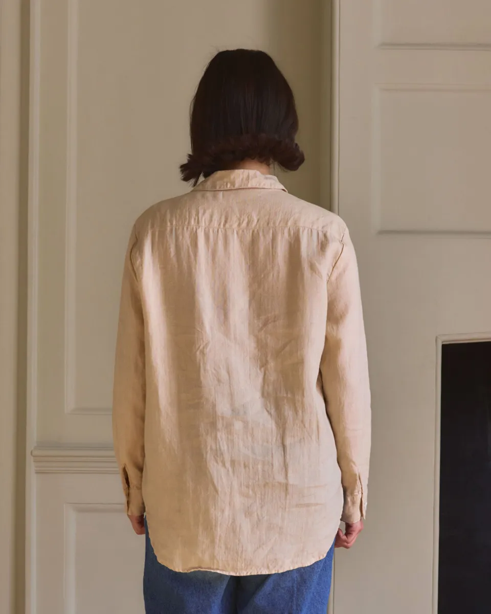 Linen Button up Shirt No.21 in Biscuit 4