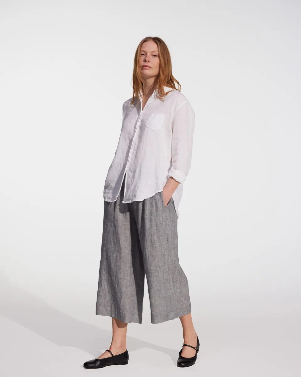 Linen Culottes No.11 in Cooke's Stripe 2