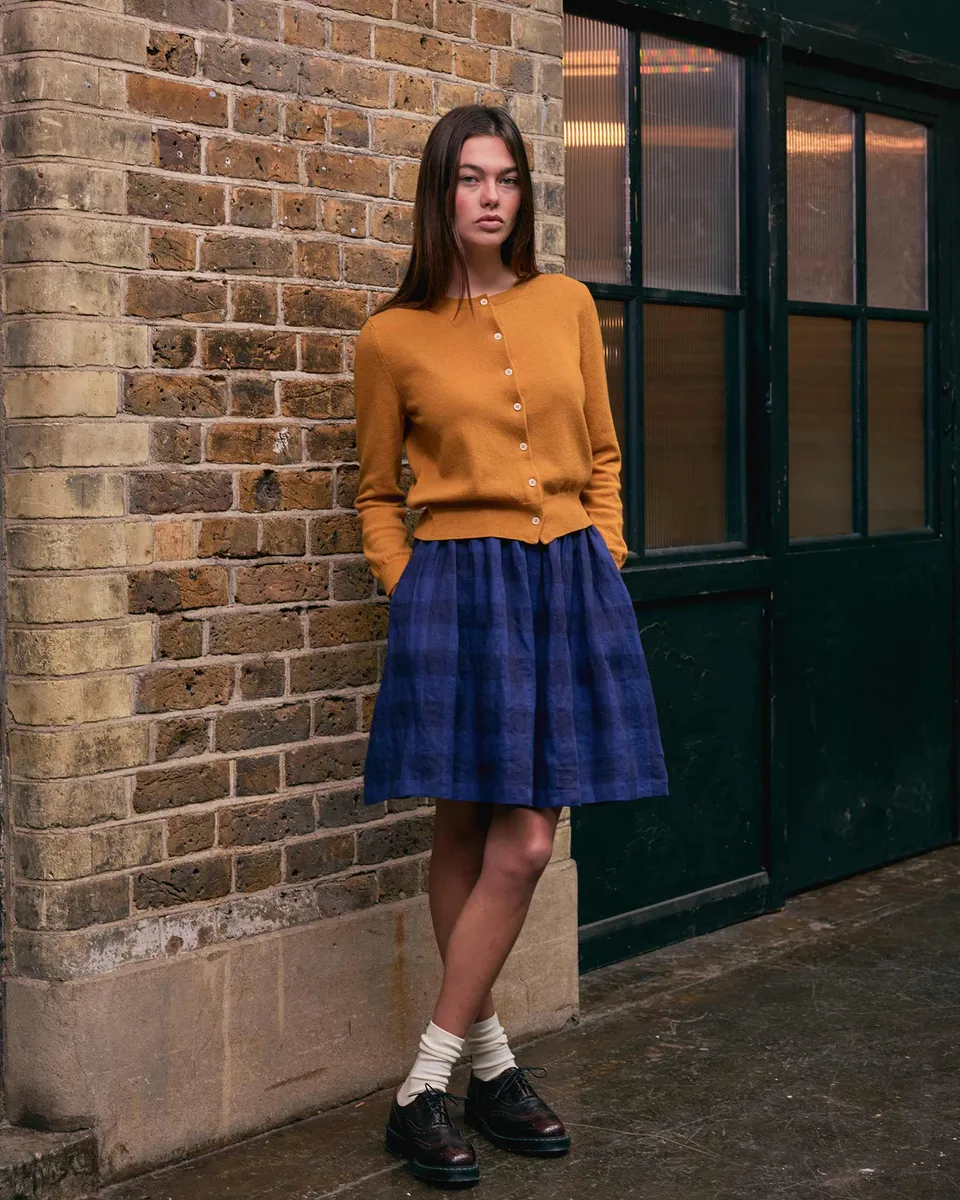 Merino Cardigan in Coleman's Yellow 5