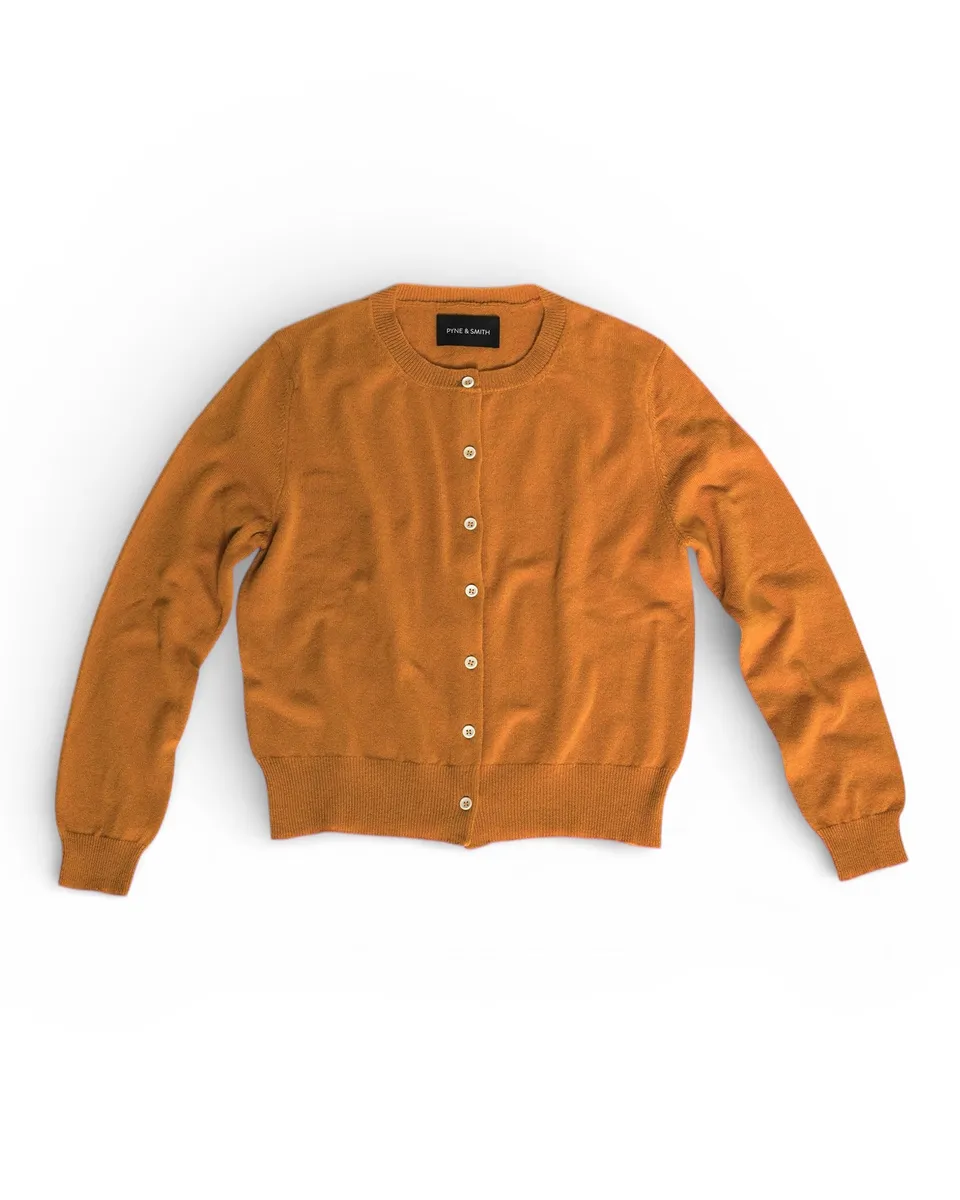 Merino Cardigan in Coleman's Yellow 6