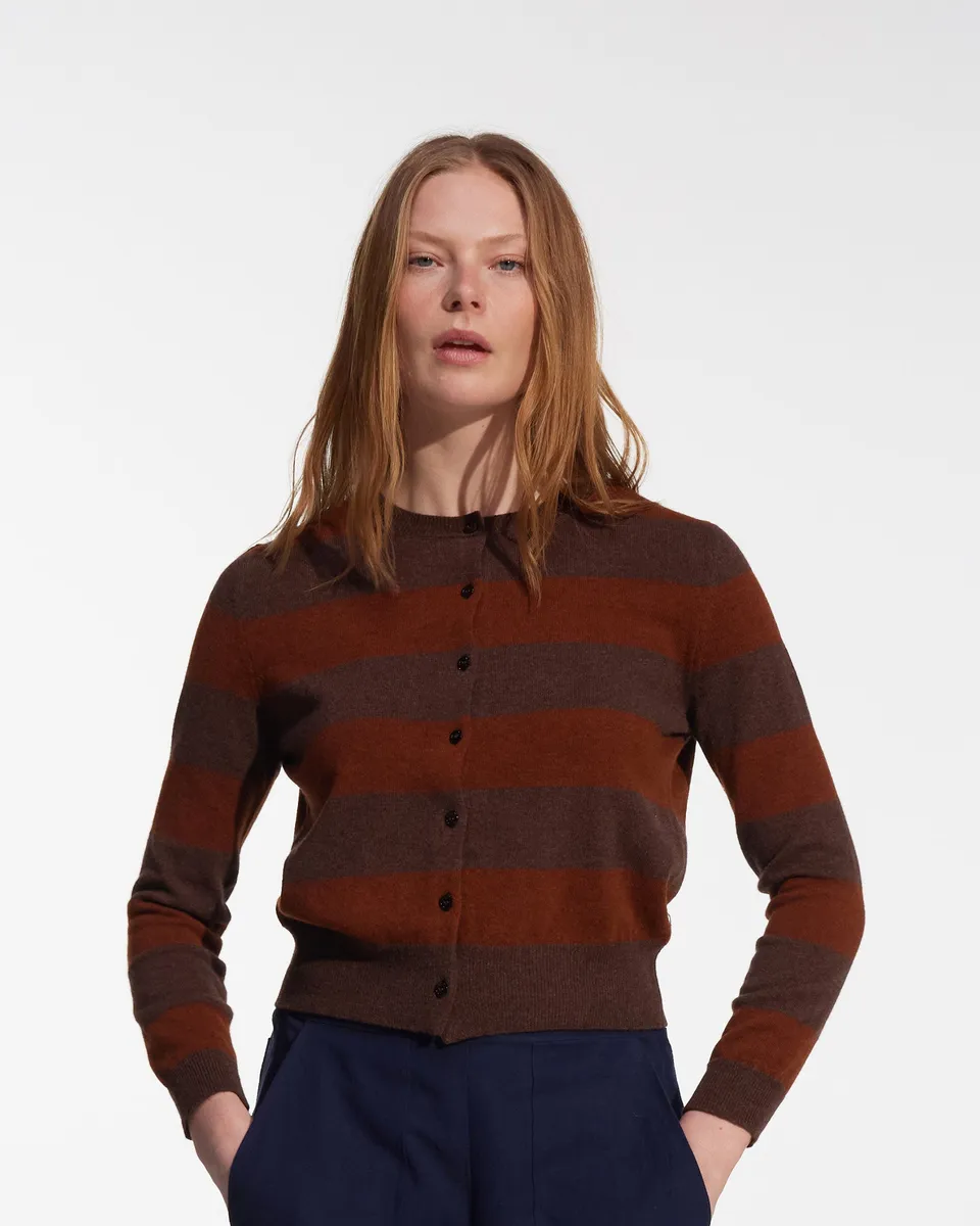 Merino Cardigan in Foxtail