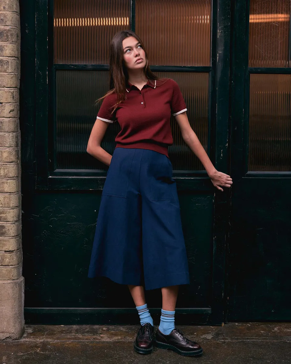 Merino Polo Shirt in Rosso 2