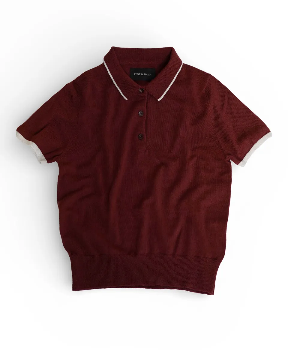 Merino Polo Shirt in Rosso 6
