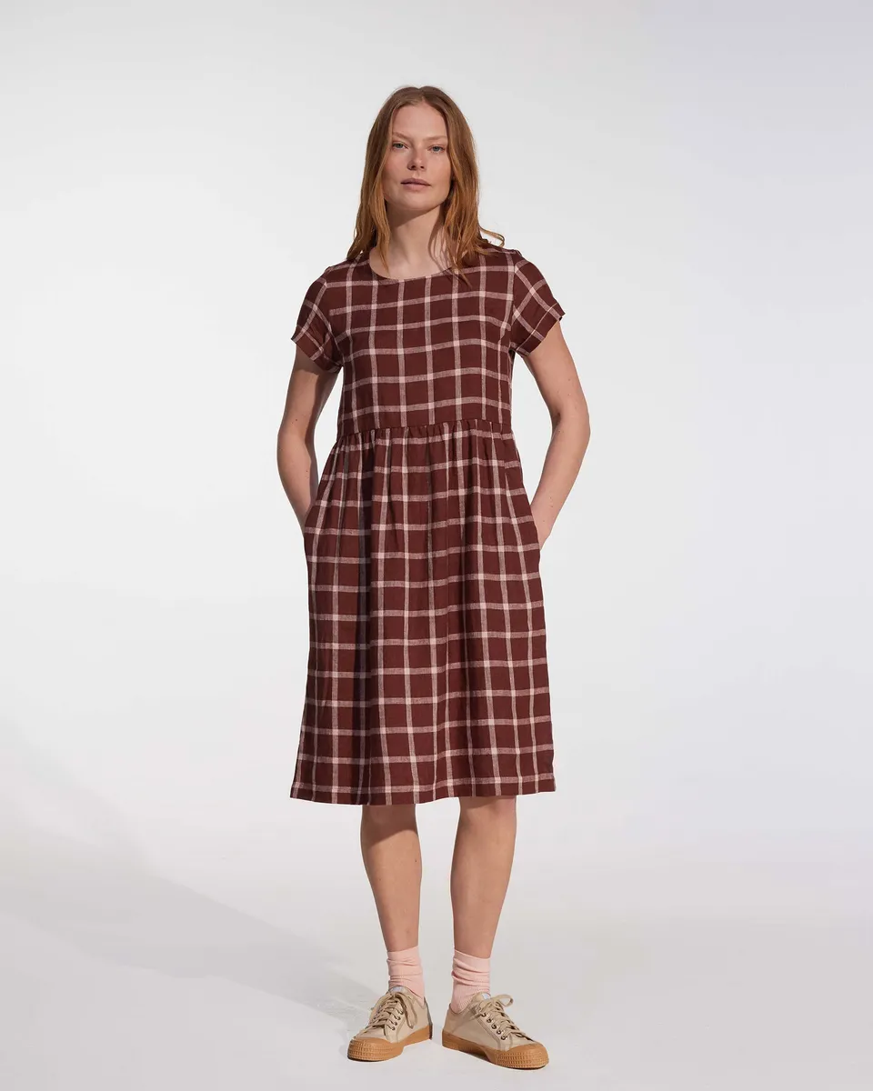 No.15 Linen Day Dress in Neapolitan