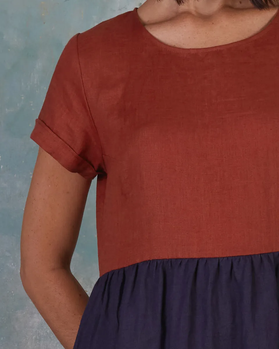 No.17 Full Length Linen Tea Dress in Nicchio 6